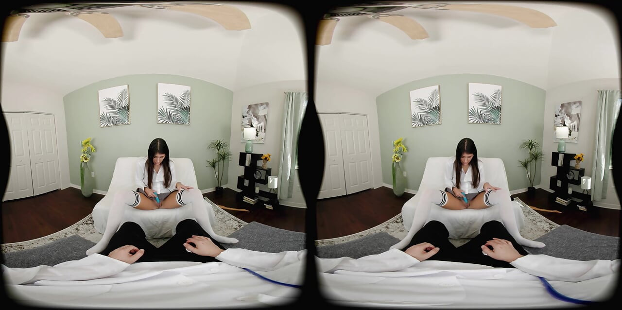FORBVR - You Teaches This Cute GIrl How to Cum While Riding Your Dick POV