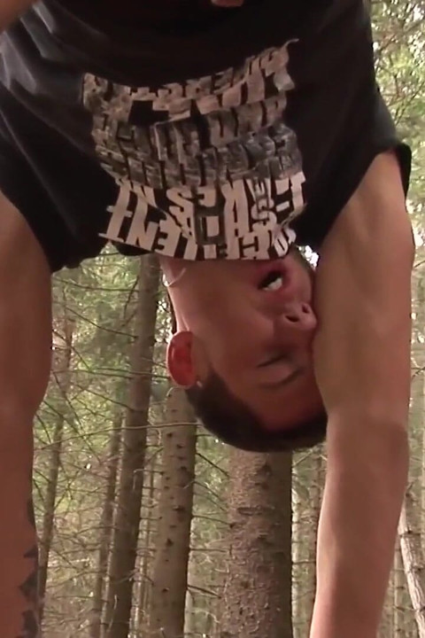Exclusive video Bareback: Horny guys with hard cocks love to fuck in the woods