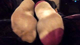 Gut getragene Socken