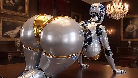 Tombul seks robotu büyük bir yarağa nasıl binilmeyi gösteriyor