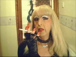 smoking tranny slut