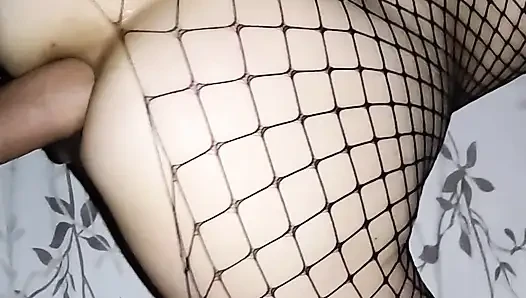 Wife in erotic lingerie  in home video