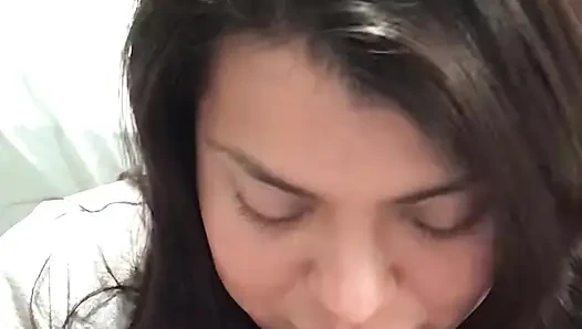 Horny Spanish BBW Slut on her knees pleads for attention from BBC Owner