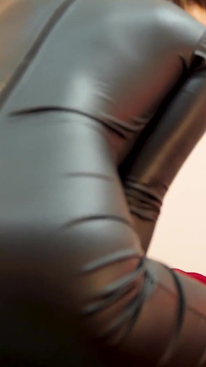Memorable moment from "Amateur Busty Babe In Latex Solo Masturbating With Huge Dildo!"
