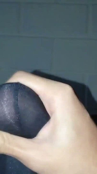 Jerking off my big uncut cock until I cum inside my black underwear and let the cum leak through them - Camilo Brown | Clip 1