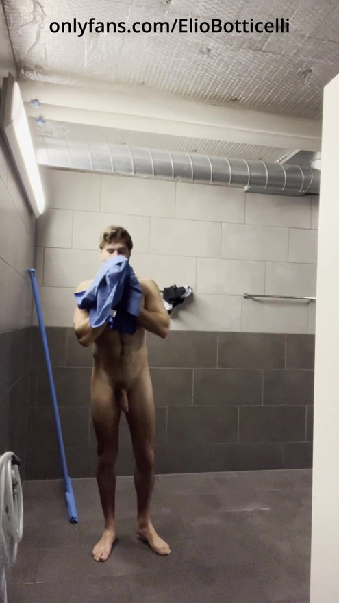 I go caught masturbating in the public shower | Clip 1