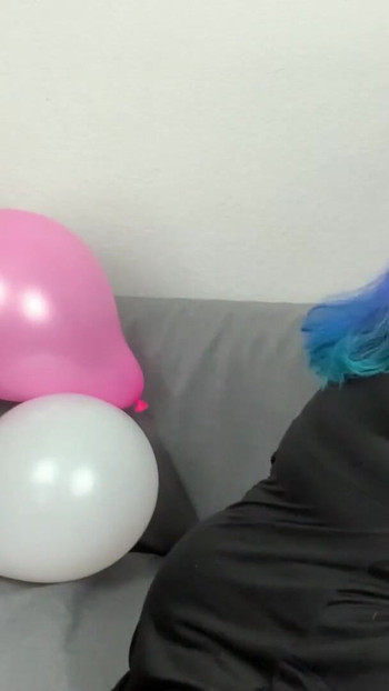 Unforgettable moment from "Balloon : Blow to Pop with German Goth Abby Strange - Looner"