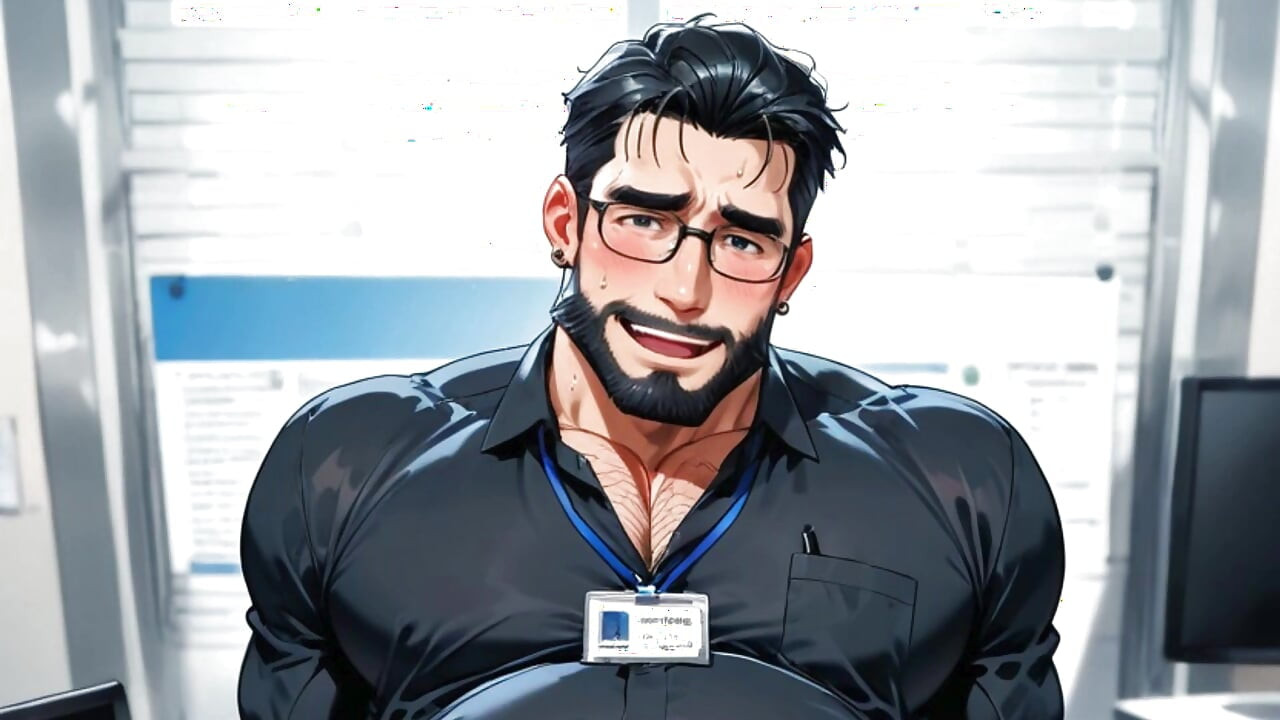 My Boss Ftm Chubby Got Naked Showing His Big Pussy in the Office. Hentai Porn Animation.
