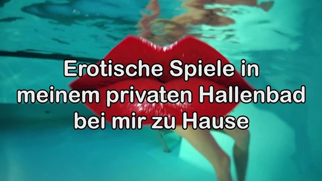 Swiss Eva in her private swimming pool