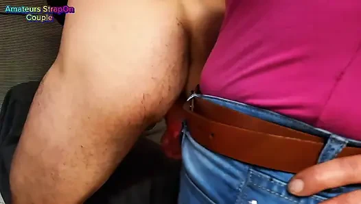Homemade Night Session Massive Dildo Deep Anal Pounding From Behind.
