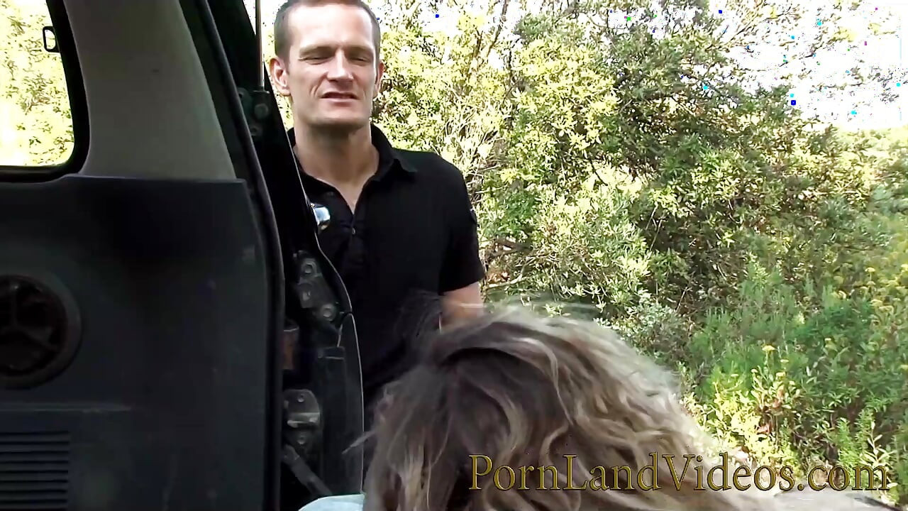 Hot blonde Stepmom Alexia having fun with 2 cocks in the forest