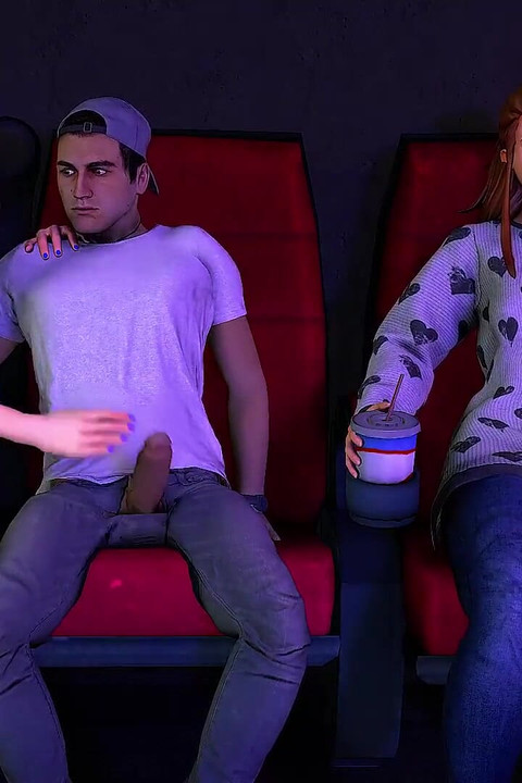Briggitte & Tracer Sex at the Cinema, overwatch