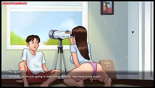 Summertime saga teil 26 von dark Haaren - vollbusige stiefschwester bekommt ihre muschi von glücklichem stiefbruer geleckt