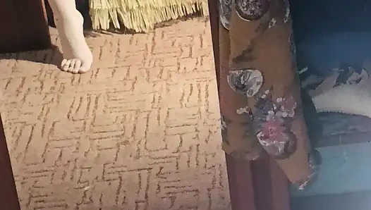 Bakış açısı sıkı amcık ve dildo, ev yapımı mastürbasyon