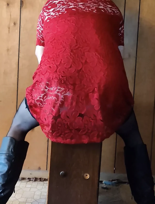 Lacy red dress pt2