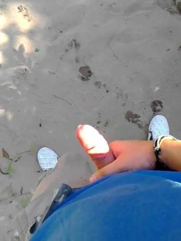 Cum in the sand