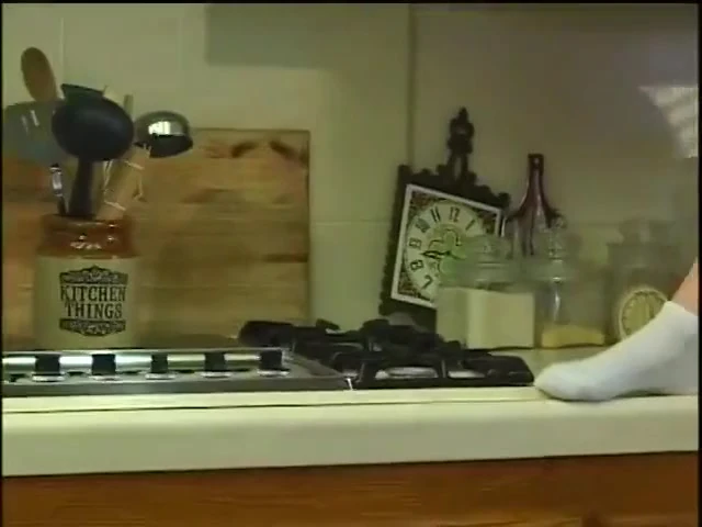 Hot cheerleader sucking dick in kitchen