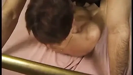 Stockinged brunette mature sucking dick and getting screwed