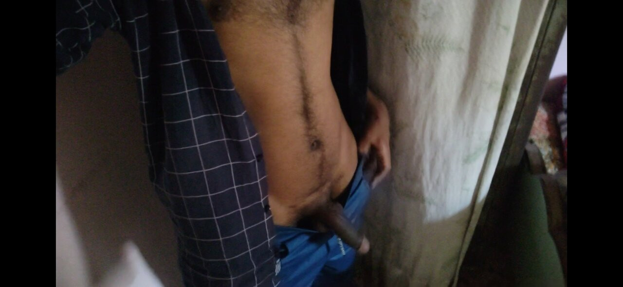 Sexy Indian boy showing big black cock