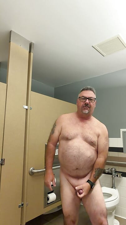 Luvbennude Has Some Fun in a Public Bathroom