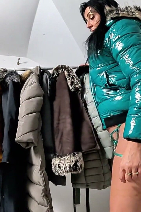 Shiny Downjacket Fetish Tease