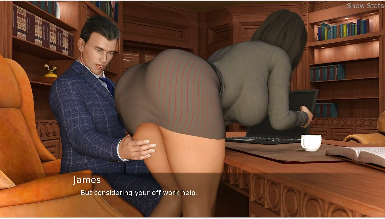 Project Hotwife - Gameplay - Roleplay - Office Wife Shows Her Assets