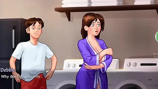 Жесткий трах и кримпай мачехи с большими сиськами в холле