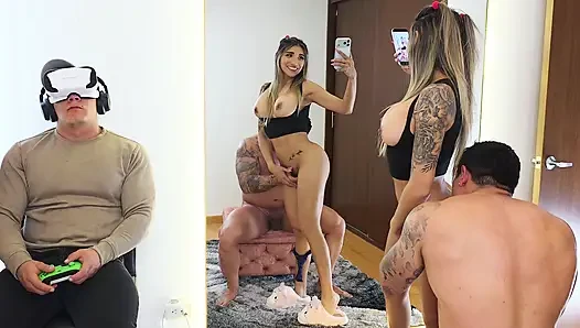 CUCKOLD! If the husband doesn't have time for her, the brother-in-law takes care of fucking her! CUM IN MOUTH!