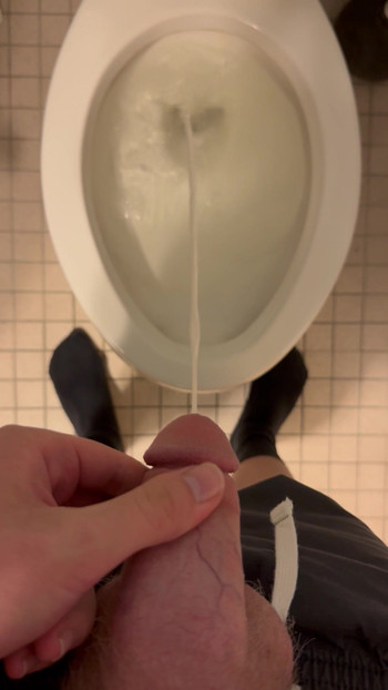 Quick piss before I leave