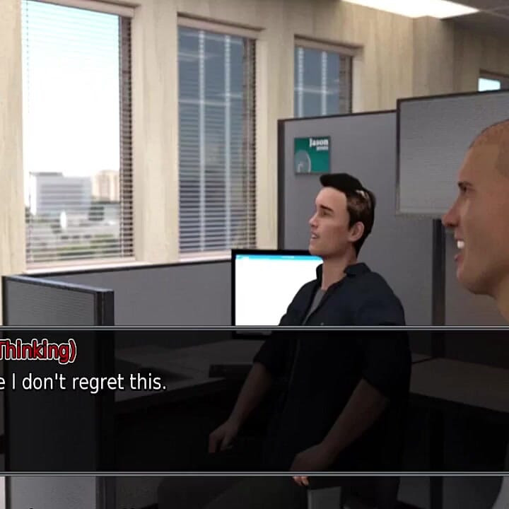 The office wife #21 - Stacy gave Marcus a hand job and sucked off the cum