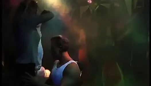 Girl getting wet from his dancing