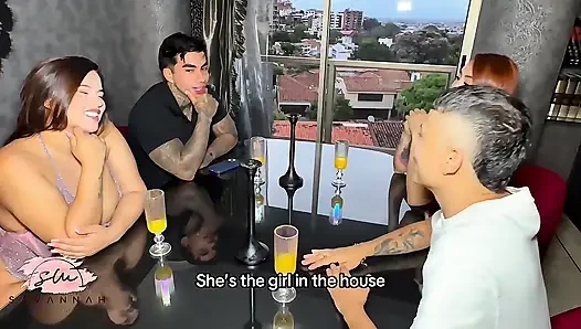 Mom-in-law having sex with her son-in-law at a family dinner - Savannah Watson