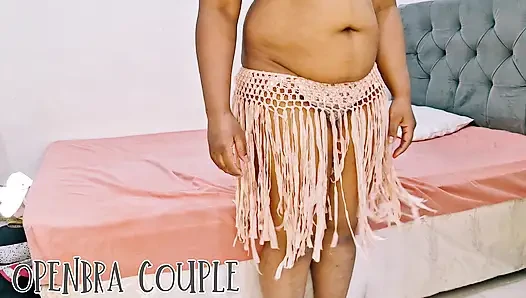 Chubby stepsister and stepbrother foreplay before the fuck