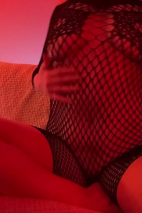 Midnight Mood: Exploring My Curves in Dark Cat Mask & Fishnets