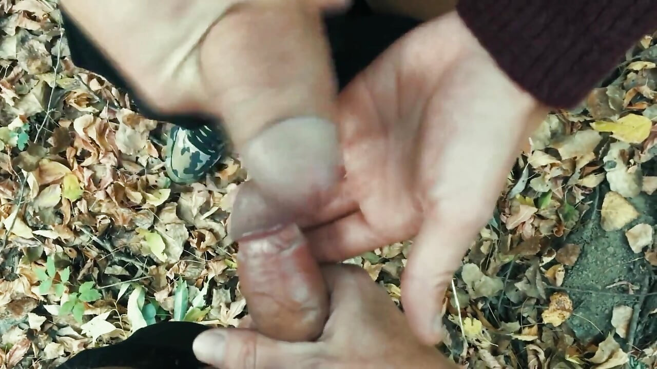 POV Outdoor Cum on Other Dick and Lick Own Cum off 2