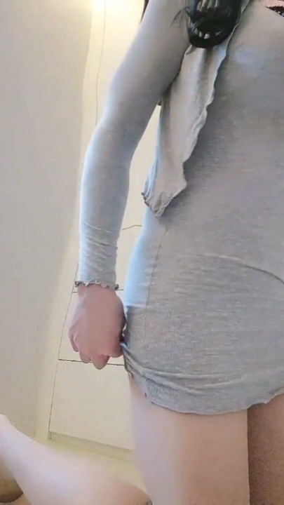 Korean elegant and curvy housewife with pubic tattoo tries on her first metal chastity cage but it doesn't work on hard cock. | Clip 1