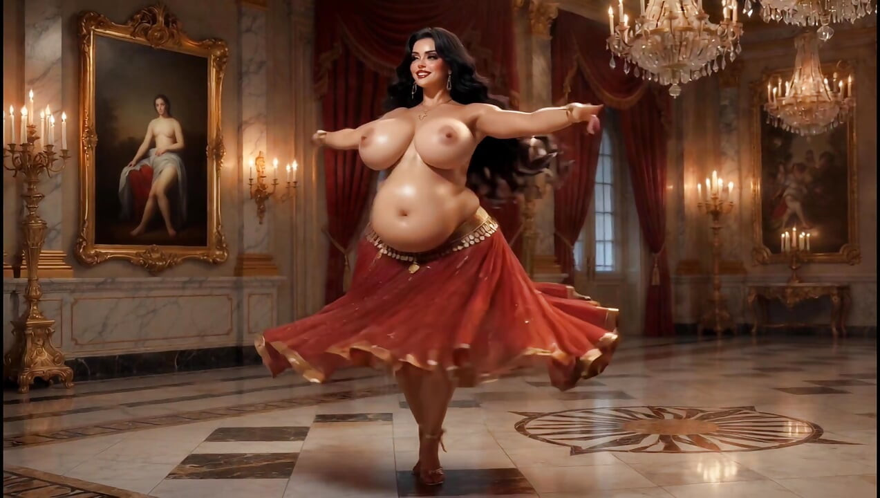 "Mature Sophia  Sensual Belly Dance -  Hips & Massive Curves in Grand Palace"