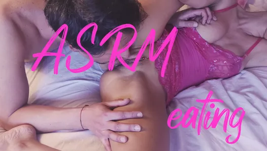 Italian Girl - Amazing ASMR pierced pussy licking on first date - huge orgasms