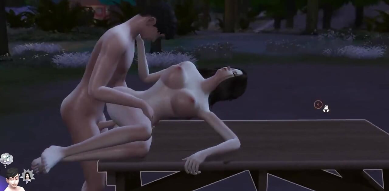Futai în pădure cu o fată sexy Sims 4
