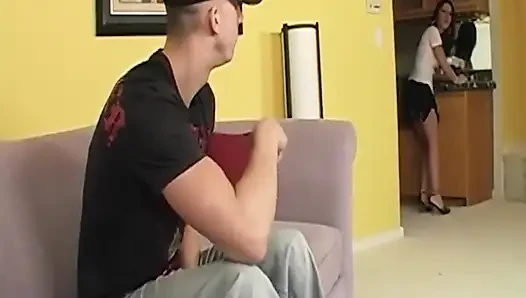 Brunette MILF Gets Pounded Hard and Drenched in Cum