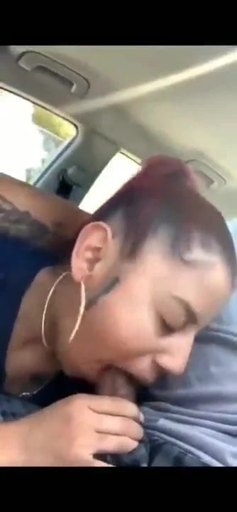 Latina Giving Head in Car