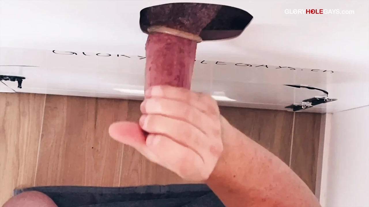 Gloryhole Daddy Shoots on His Hand – the Sucker Licks It All Clean