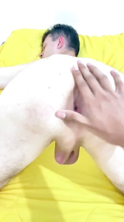 Man Displaying His Pink Hole Waiting for Piroca to Enjoy in His White Ass