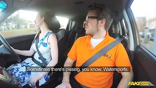 Fake Driving School - Hot Redheads Dirty Secret: Outdoor Blowjobs and Big Tits Worship