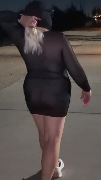 Thick BBW wife strips in public park and role play with hus! BadBlondieMonroe | Clip 1