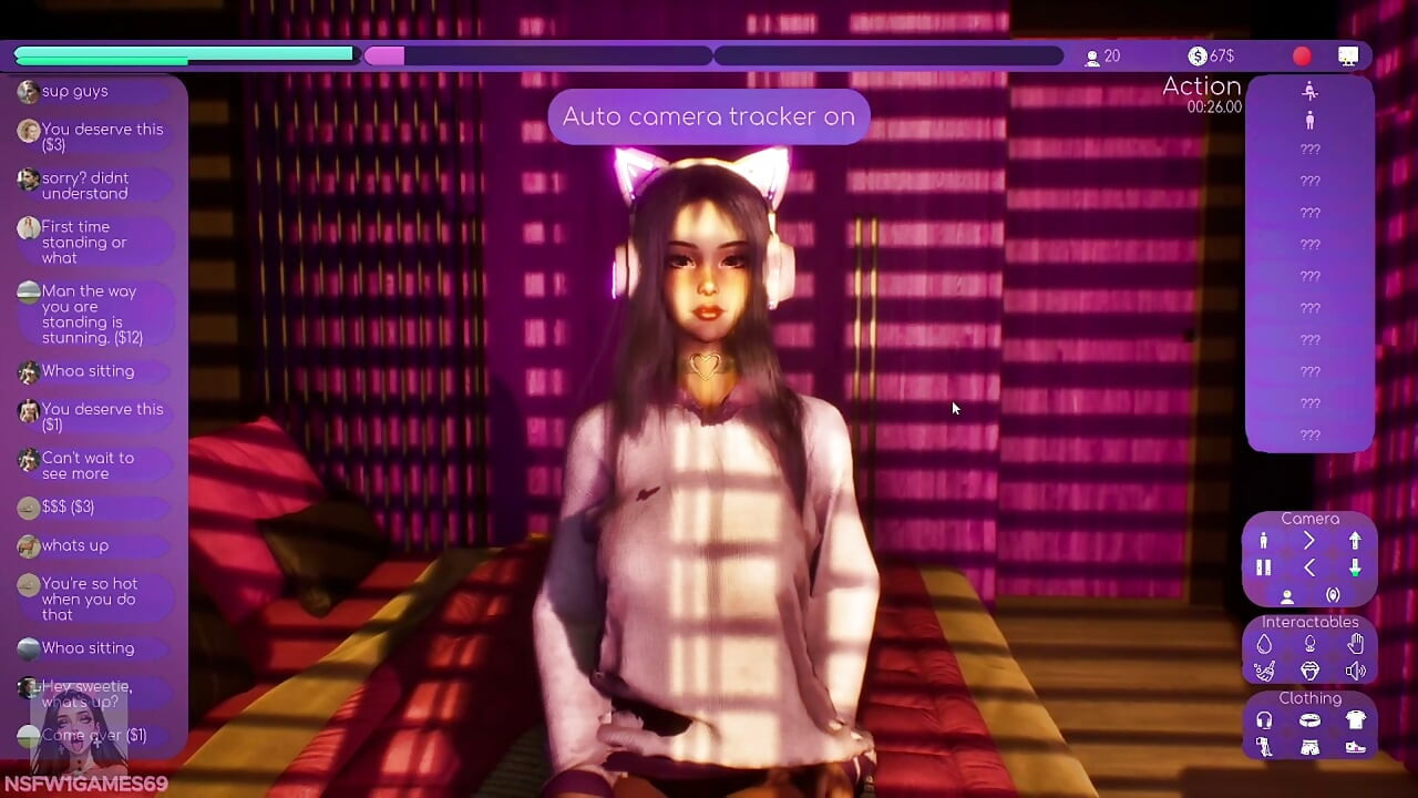 Cams simulator with hot E Girl