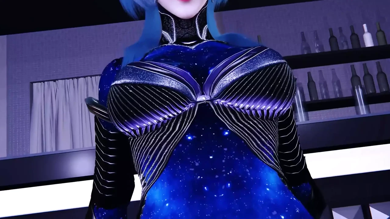 3D Big Boobs Slut Cosplay Model Show Her New Perfect Tattoo