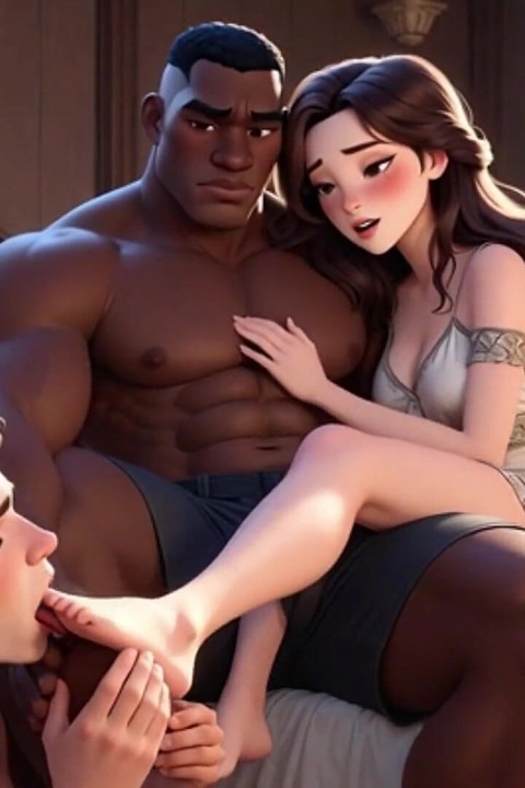 Cuckold Foot Worship - Husband Serves Bull as Wife Watches