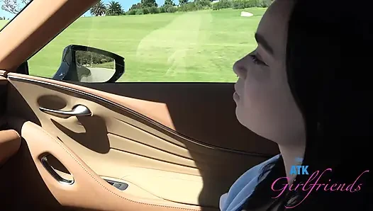 Beach Day Fun with Selena: Barefoot Sand & Shells, Then Roadside Sloppy Blowjob!