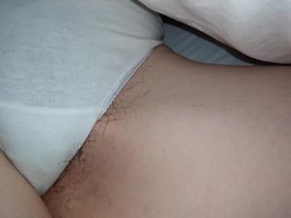 Wife in Bed in White Cotton Thong